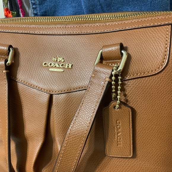Coach leather cross body satchel. - Picture 7 of 13